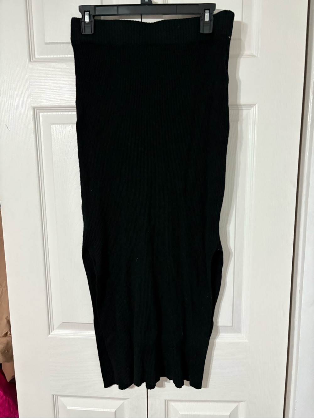 Sincerely Jules Black Ribbed Knit Women's Skirt